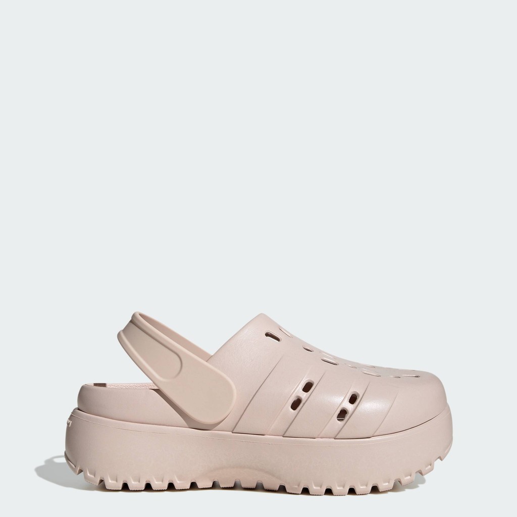 adidas ว่ายน้ำ & ไลฟ์สไตล์ รองเท้าคล็อกทรงหนา Adilette ผู้หญิง สีเบจ JP9575