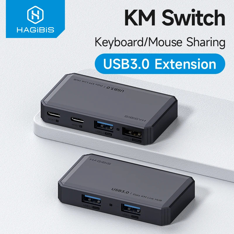 Hagibis Usb 3.0 Switch 2 คอมพิวเตอร์แชร์ Usb C & A อุปกรณ์ Km Switch Selector สําหรับ Pc Scanner เมา
