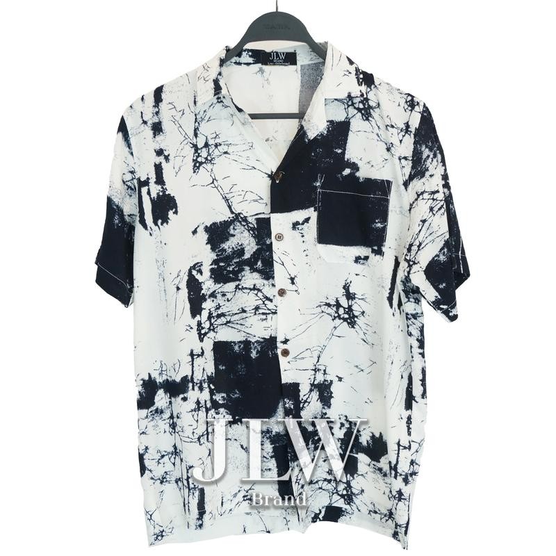 เสื้อฮาวาย ลายหินอ่อน ผ้านิ่ม M L XL Oversize JLW BRAND