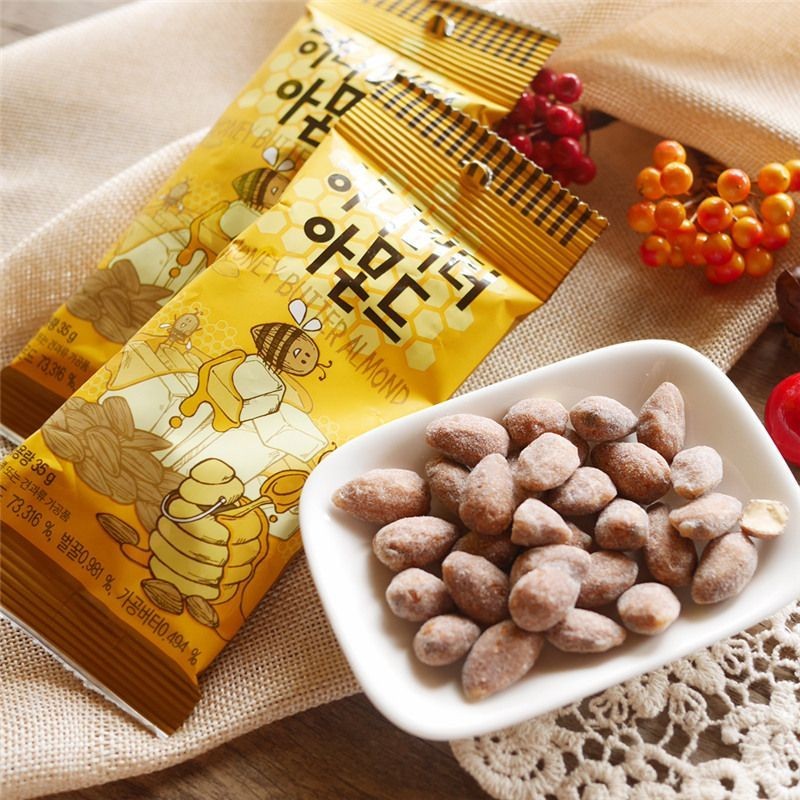 2025 สินค้าใหม่นําเข้าจากเกาหลี Ba Honey Butter Cashew Nuts Tom Farm Tonsanderel Mustard Flavoured B