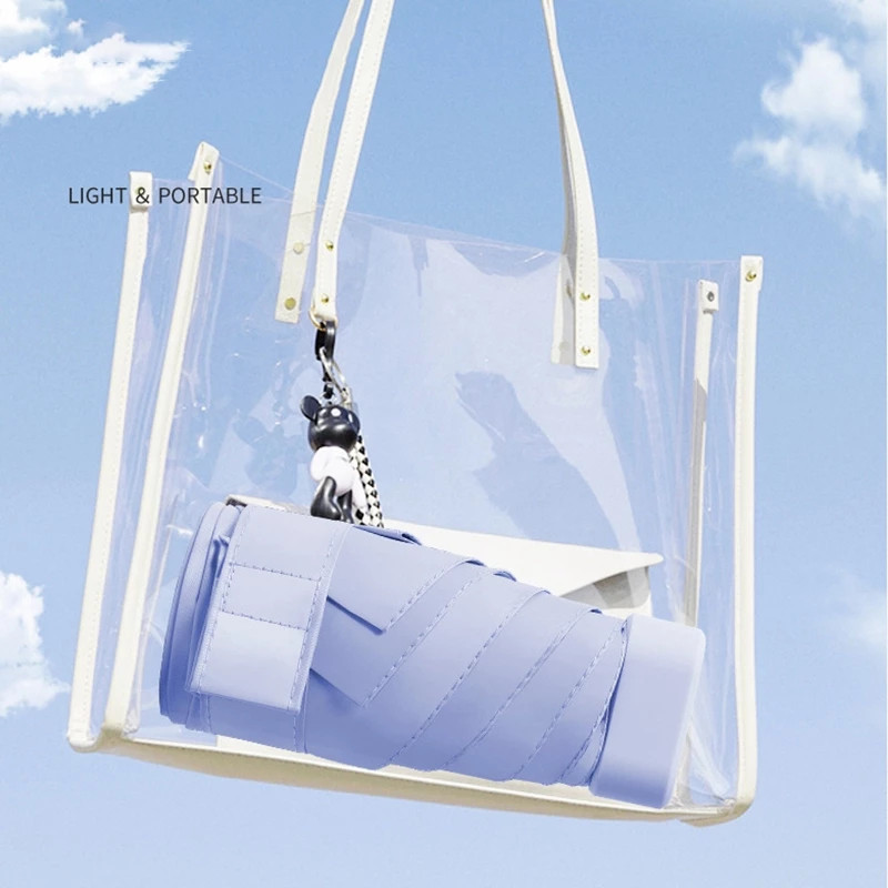 ร่มมินิ ร่มพับเล็ก ร่มกันuv ร่มพับแคปซูลสีพื้น ร่มทนลมแรง ร่มพกพาอัตโนมัติ กันแดดกันฝน - รูปที่ 5