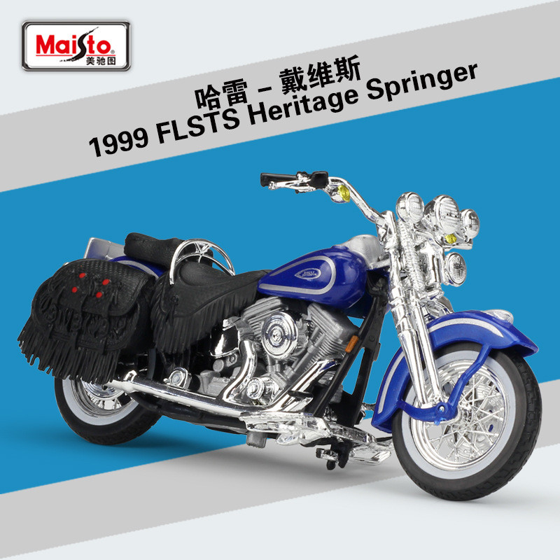 现货*Beauty图1:18雷FLSTS Heritage Softail Springer building真人车模型ws888
