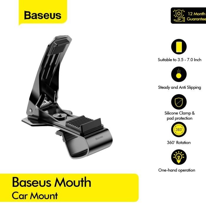 BASEUS Car Holder Mouth Mount Car Mount สีดํา