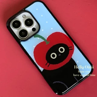 แมวน่ารักสีดําเคสโทรศัพท์ Anti-Fall สําหรับ iPhone 17 Promax 16 Promax 15 Promax 11 12 13 17 14plus 15plus 16e 16plus 15pro 17air