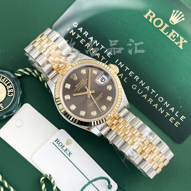 Rolexxex นาฬิกาผู้หญิง Log Type Series อัตโนมัติ 31 มม.นาฬิกาแฟชั่นธุรกิจ 18K Gold Swiss (Rolexes) น