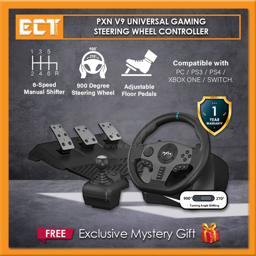 PXN V9 / PXN V9 GEN2 ตัวควบคุมพวงมาลัยสําหรับเล่นเกมสากลสําหรับ PC,PS4,XBOX ONE,SWITCH,XBOX SERIES X