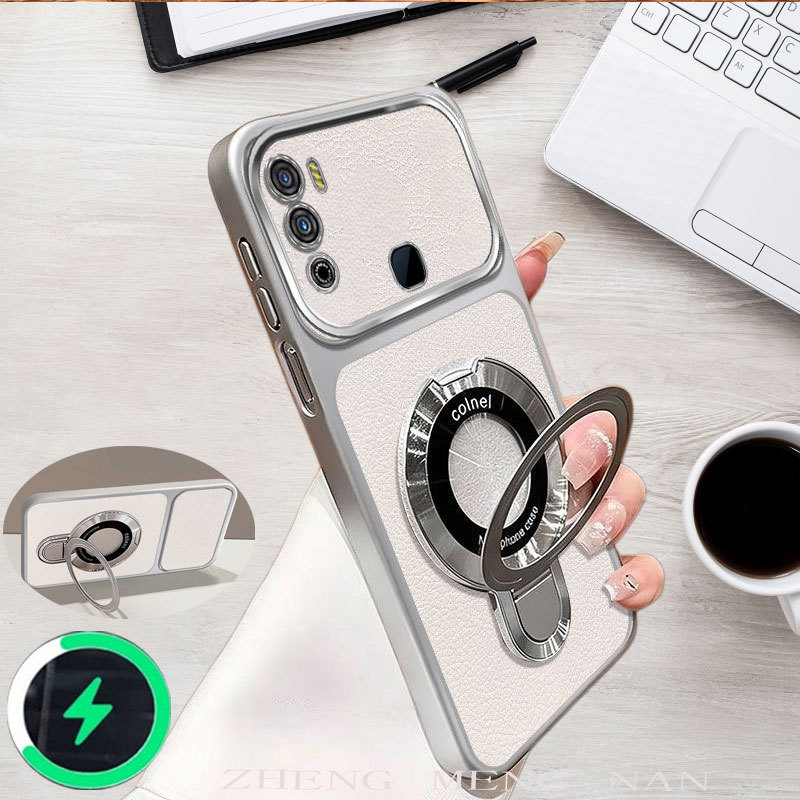 เหมาะสําหรับ infinix HOT 9 PLAY infinix HOT 10 PLAY infinix HOT 11 PLAY หนังใหม่แม่เหล็ก U shield br