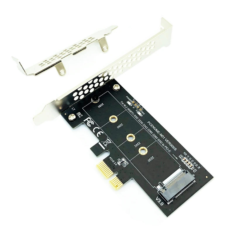 อะแดปเตอร์ NVME PCI-E 3.0 x1 ถึง M.2 NVMe M Key Slot Converter พร้อม Low Profile Bracket สําหรับ Sam