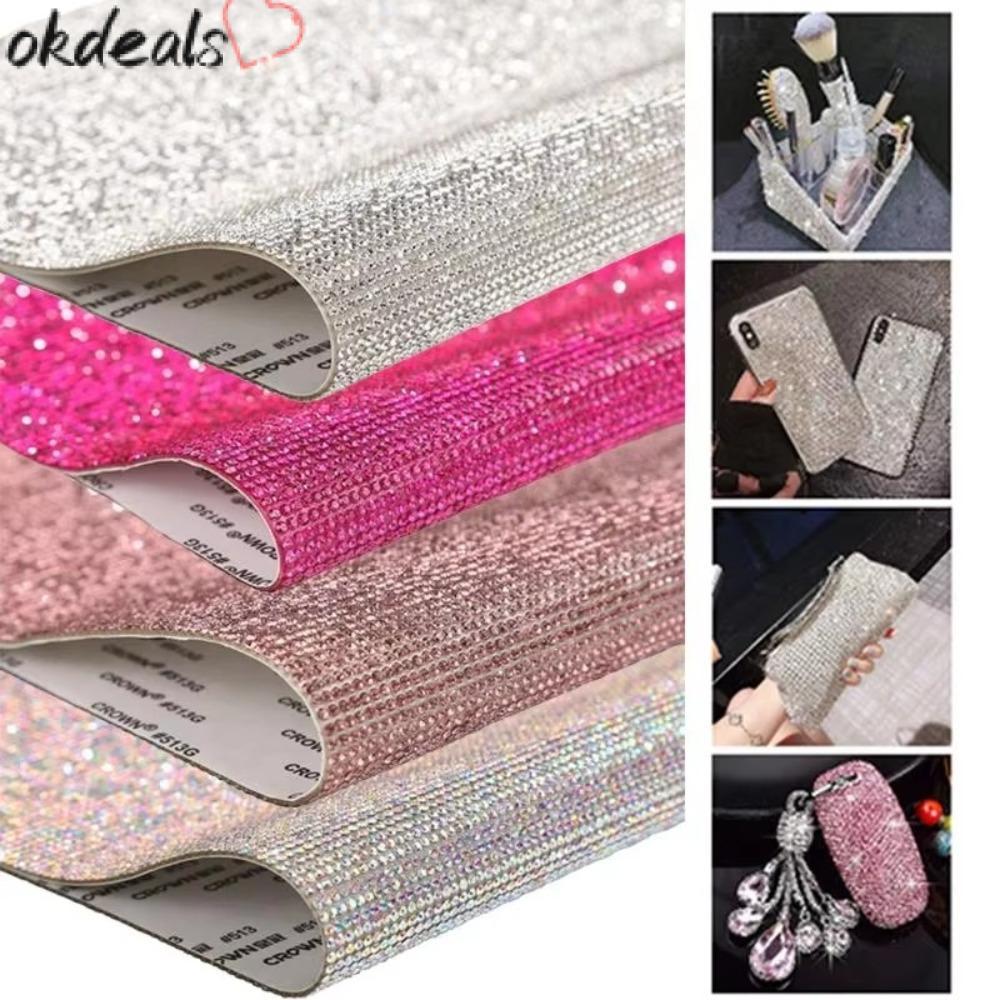 OKDEALS Self กาว Rhinestone สติกเกอร์, Self กาวศิลปะหัตถกรรมสติกเกอร์เพชร, DIY Bling รถแท็บเล็ตโทรศัพท์ตกแต่งโทรศัพท์