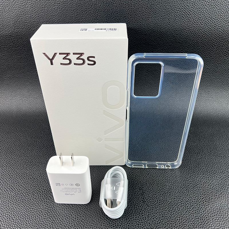 VIVO Y33S Original Charger Data Cable 18W Flash Charge มาพร้อมเคสโทรศัพท์โปร่งใสของแท้เคสป้องกัน 9V 