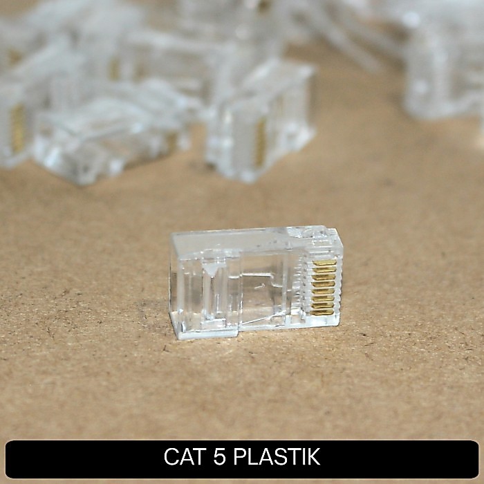 ขั้วต่อเครือข่าย LAN RJ45 CAT5 / CAT6 Gold Plated 8pin UTP LAN Cable Head