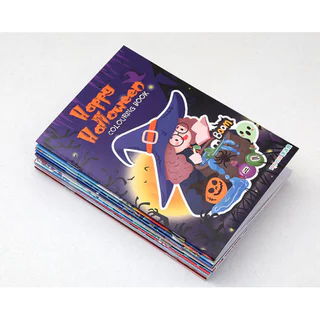 S0155 สมุดระบายสี สำหรับเด็ก ลายการ์ตูน 12หน้า/เล่ม 12.5x18.5ซม. เสริมพัฒนาการ ฝึกสมาธิ วาดรูป ศิลปะ