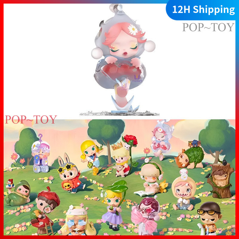 POPMART hand in hand Series Cute Figures pop mart Dimoo Skullpanda hacipupu blind box collectible figurine decorative gift ตุ๊กตา ของเล่น กล่องสุ่ม