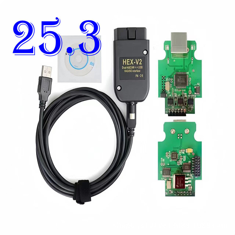 Volkswagen Audi เครื่องมือทดสอบรถยนต์เฉพาะ V25.3 HEX V2 VCDS VAG COM