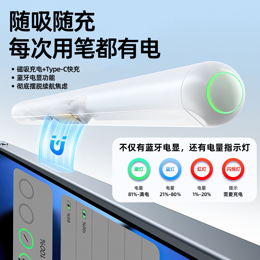 ปากกา Active pencil Capacitive เหมาะสําหรับ ipad Tablet Stylus Magnetic Charging Stylus