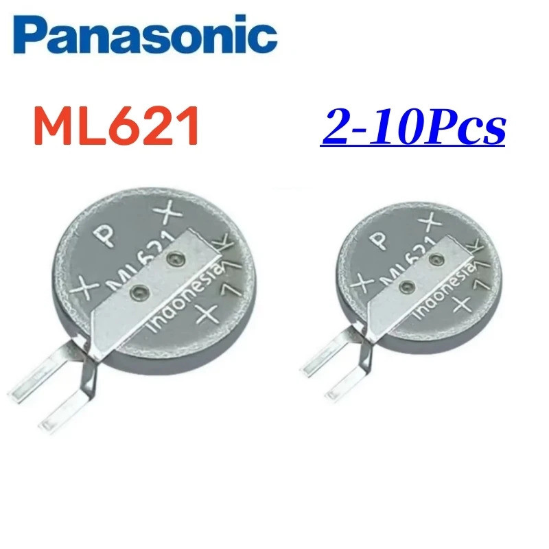 2 ~ 10pcs ใหม่ Panasonic ML621 ML621S ML-621S/DN 3V 5.5mAh ชาร์จ RTC เหรียญแบตเตอรี่ปุ่ม Pins ปลั๊กแ