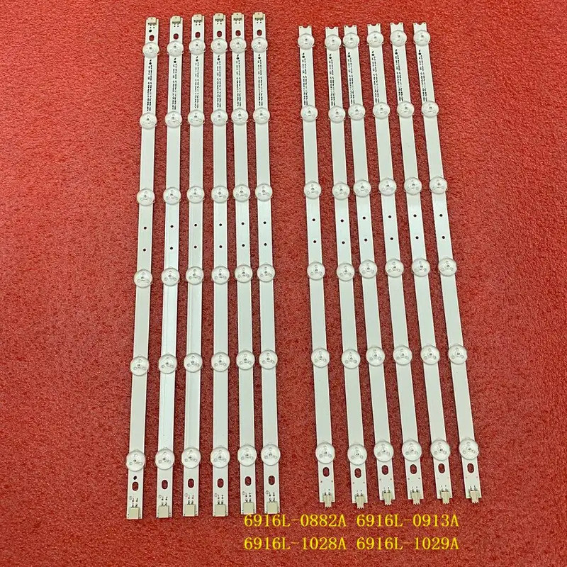 12 ชิ้น/เซ็ต LED backlight strip สําหรับทีวี 42LM340T 42LM3700 42LS3400 42LM3400 6916L-0882A 0913A 6