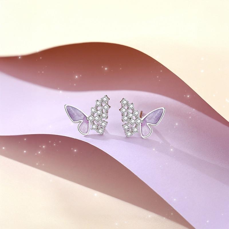 Serene & Spark Earrings ต่างหูเงินแท้ S925 [MERCELO]