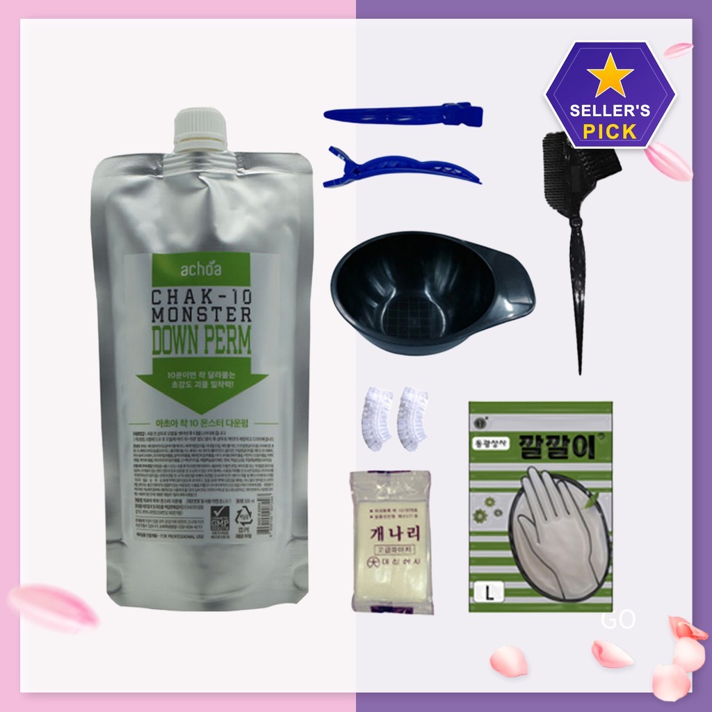 [ACHIA] Chak-10 Monster Down Perm Set 1pc / Korean Hair Down Perm Short Hair Stying by KoreaStory