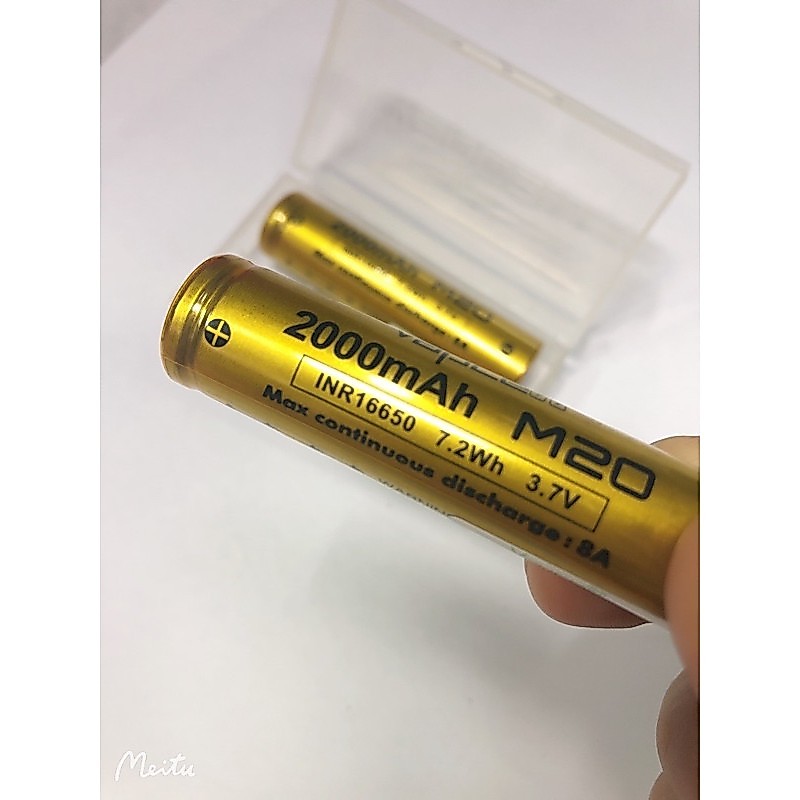 (ราคาต่อก้อน)Vapcell INR 16650 M20 ถ่านชาร์จ16650 2000mah 7.2Wh 3.7V