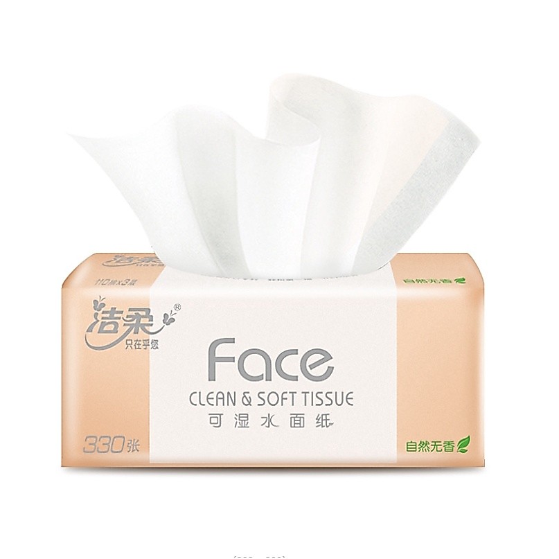 Facial Tissues กระดาษทิชชู่เช็ดหน้า ทิชชู่แผ่น 330แผ่น/ห่อ หนา3ชั้น เหนียวนุ่มไม่เปื่อยยุ่ยง่าย