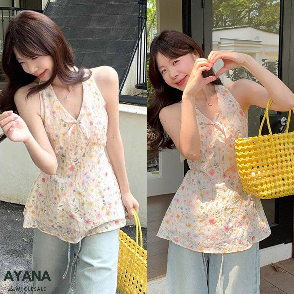 เสื้อคอคล้องผูกโบว์ ผู้หญิง ซีทรู แต่งลูกไม้ เซ็กซี่เบาๆ