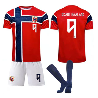2026 ชุดฟุตบอลทีมชาตินอร์เวย์ [Adults / Kids Size] Jersey with Socks Set Haaland Martin Ødegaard