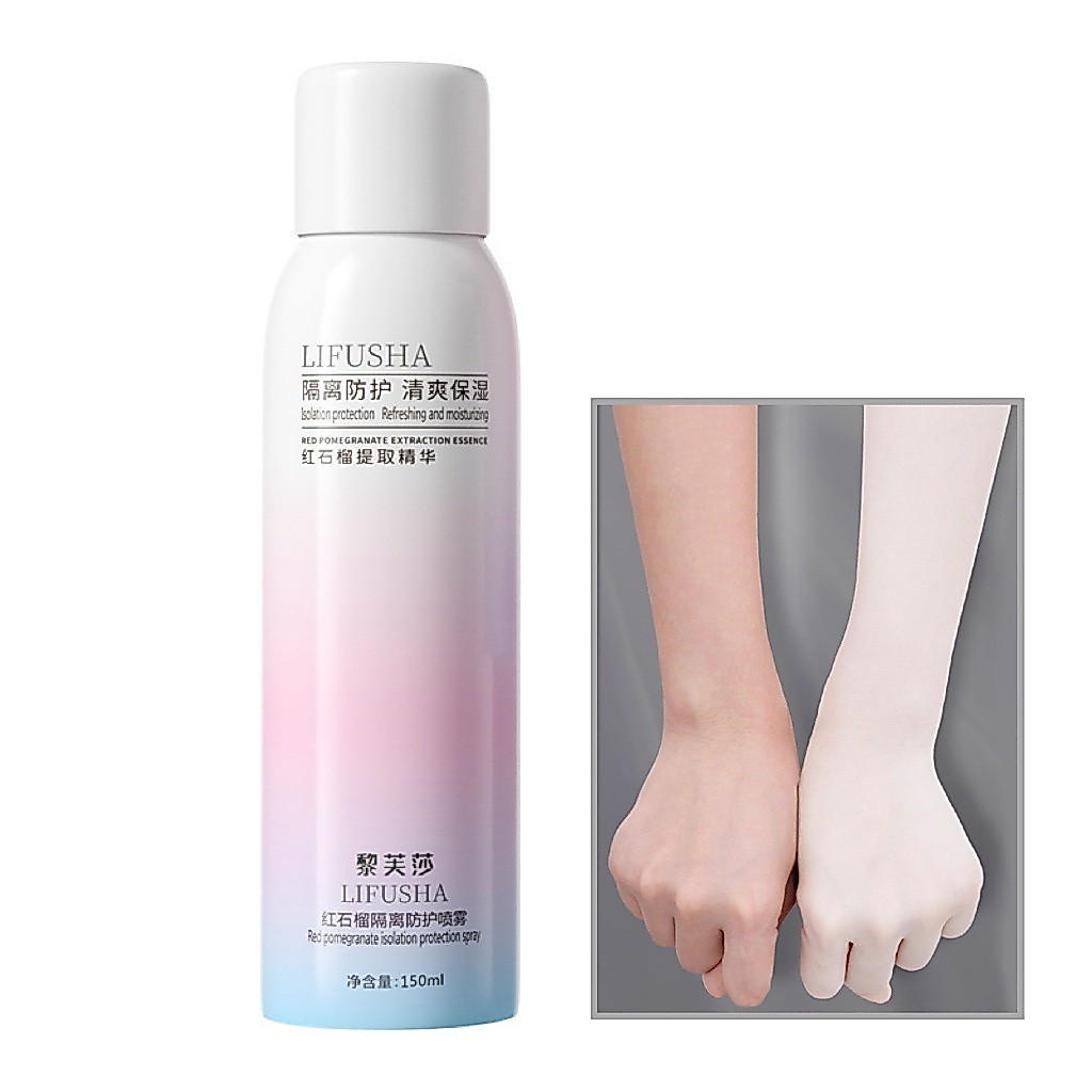 LIFUSHA สเปรย์กันแดด สเปรย์กันแดดปรับผิวขาว SPF 50 สเปร์ยกันแดดหน้า เนื้อบางเบา ไม่เป็นคราบ ติดทน กันน้ำกันเหงื่อ
