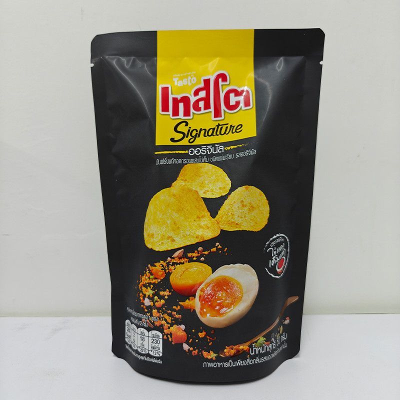T Thailand Big C TASTO รสบาร์บีคิว Wave Potato Chips หนาตัดมันฝรั่งทอดบาร์บีคิวบาร์บีคิวรสขนมกรอบ P 
