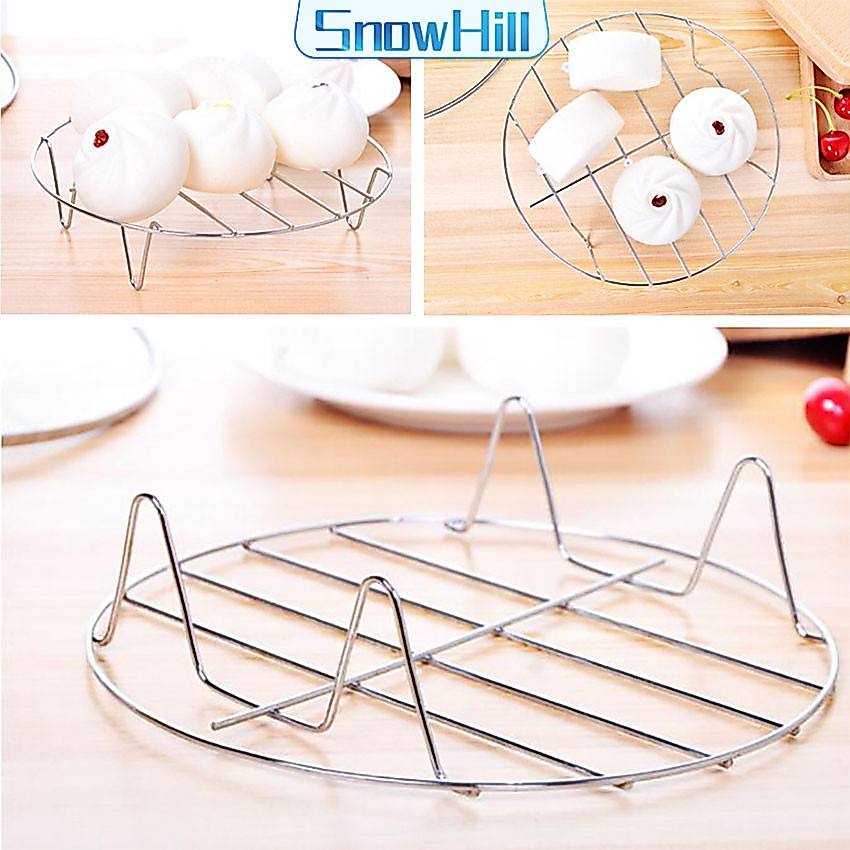 S.H ขาตะแกรงสแตนเลส อุปกรณ์เสริม สำหรับหม้อทอดไร้น้ำมัน ขาตั้งสแตนเลส Single layer steaming rack