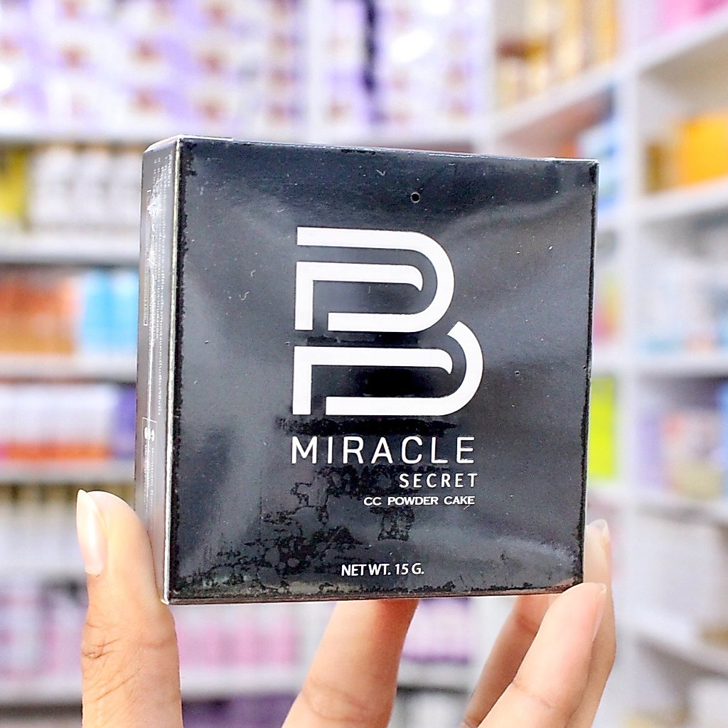 แป้งบีมิลาเคิ้ล 15g. B miracle secret cc powder cake แป้งบี บีมิราเคิ้ล แป้งบีมิราเคิล บีมิราเคิล