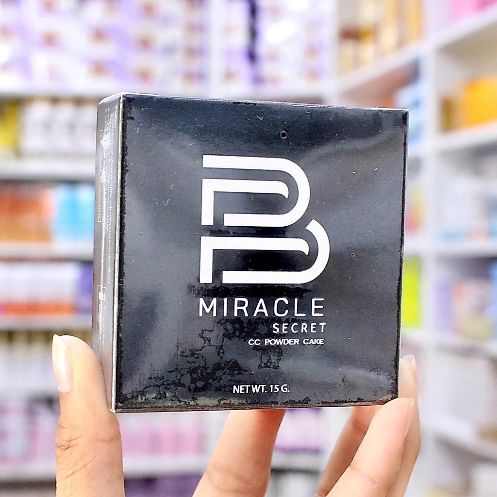 แป้งบีมิลาเคิ้ล 15g. B miracle secret cc powder cake แป้งบี บีมิราเคิ้ล แป้งบีมิราเคิล บีมิราเคิล