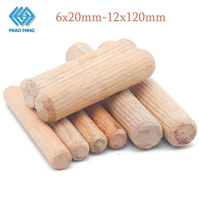 พร้อมสต็อก 100/50/30/20pcs Dowel Pin ปลั๊กไม้ Connector เฟอร์นิเจอร์ Joint Kayu Sambung Perabot MIAO MING