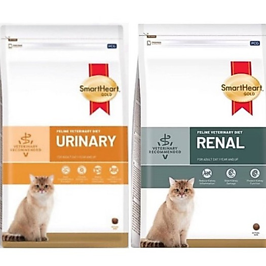 SmartHeart Gold Cat RENAL/Urinary 7kg เพิ่มขนาดใหม่ สมาร์ทฮาร์ทโกลด์ (ถุงแบ่งขาย 1kg.) ถุงขนาด 7 กิโลกรัม