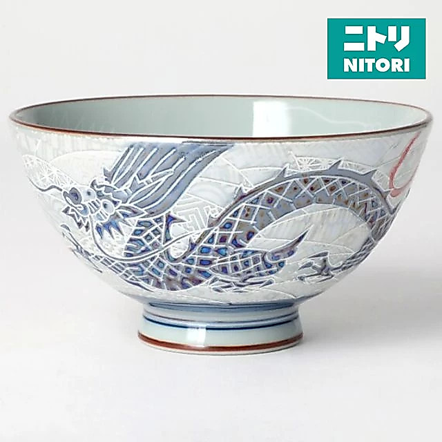 NITORI ชามข้าวSHINING DRAGON D11.5xH6.3