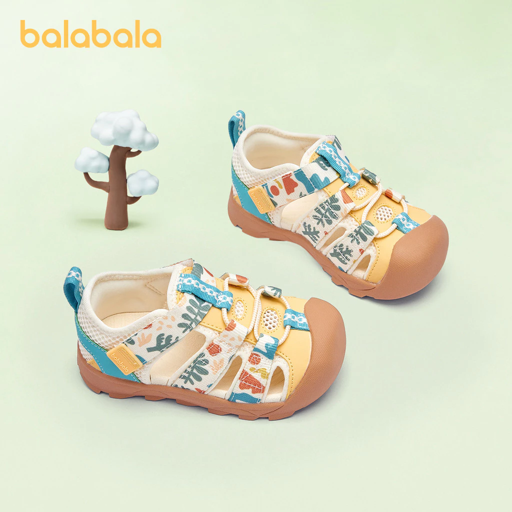 Balabala รองเท้าแตะกีฬาเด็ก ใส่ได้ทั้งเด็กผู้ชายและผู้หญิง แห้งไว กันลื่น น้ำหนักเบา ระบายอากาศ ใส่สบาย เหมาะสำหรับกลางแจ้งและชายหาด รุ่นฮิตขายดี 2026