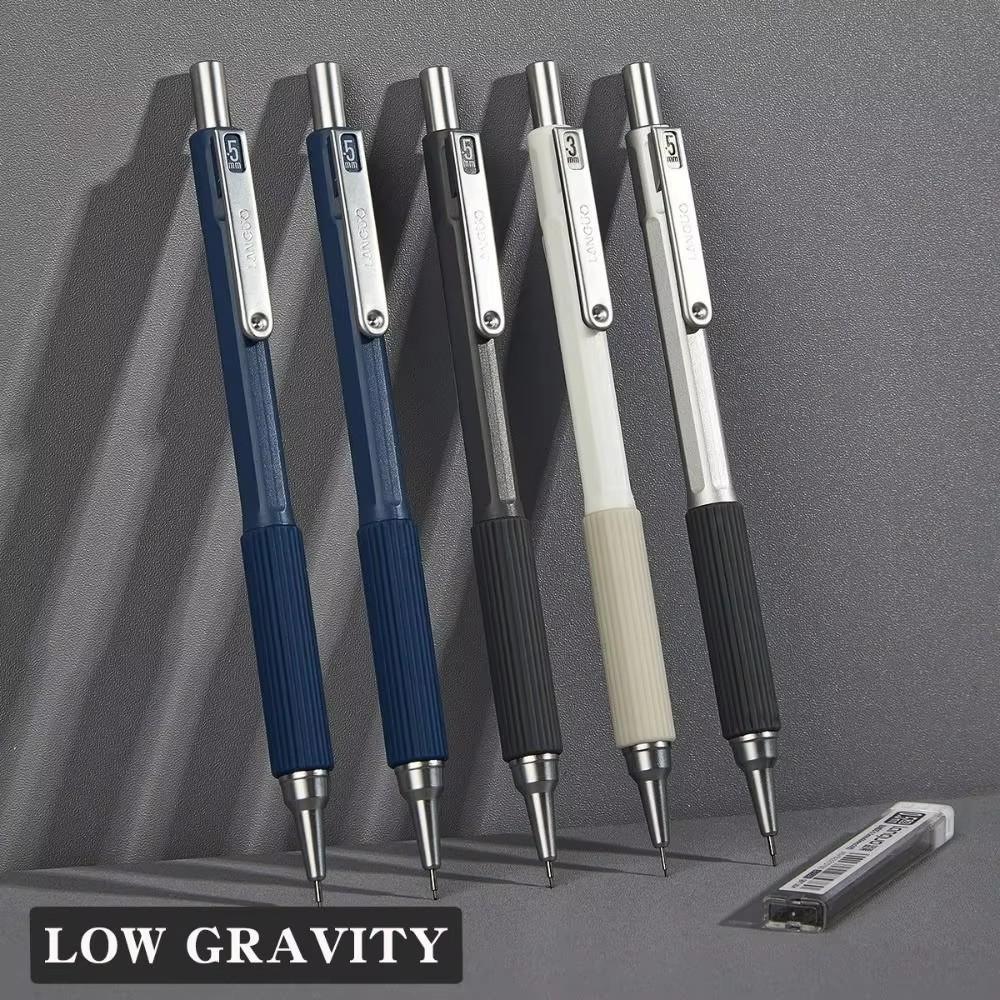 Languo ดินสอกด 0.5mm โลหะ 2B เขียนลื่น Low Gravity Retractable ดินสอวาดรูป Sketch Drawing เรียน สำนักงาน เครื่องเขียน