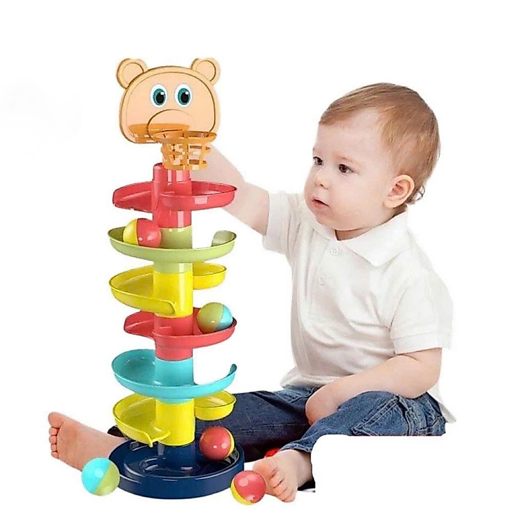 7-FLOOR 7-BALL Spinning Ball Drop - ประกอบของเล่นชุดเด็กจะย้ายและพัฒนา