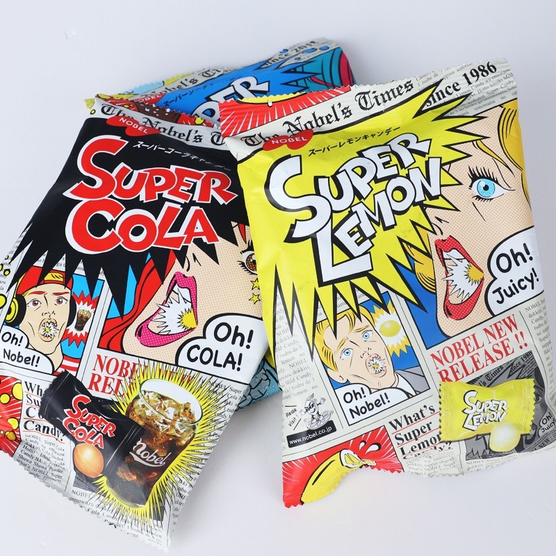 Nobel Super Sour Lemon Candy Nobel Super Sour Candy Flavour Barnett Sour Candy รสมะนาว Japan 6/28/11