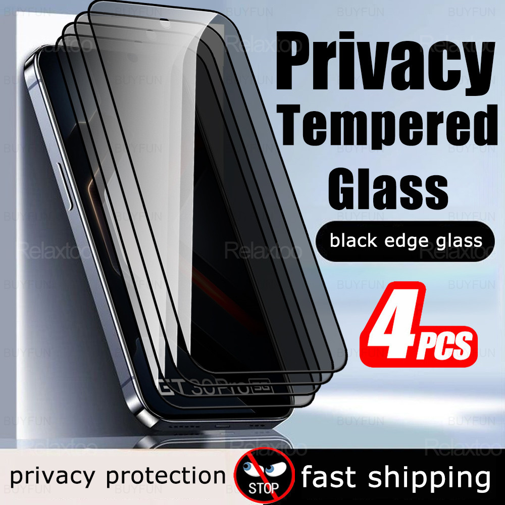 ฟิล์มความเป็นส่วนตัว 4 ชิ้นสําหรับ Infinix GT 30 Pro 5G Anti-peep ป้องกันหน้าจอฟิล์มกระจกนิรภัย Infi