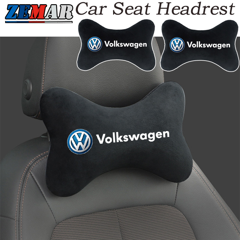 1/2 ชิ้น Volkswagen พนักพิงศีรษะที่นั่งรถ สากล หมอนคอหัวรถยนต์ หมอนความปลอดภัยที่นั่ง หมอนหัวหมอนรถย