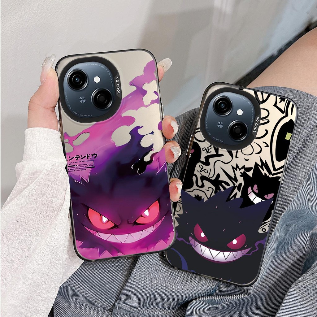 Matte Solid IMD สีเคสโทรศัพท์สําหรับ Tecno Spark G0 1 Tecno Spark G0 2025 Gengar Pocket Monster Hard