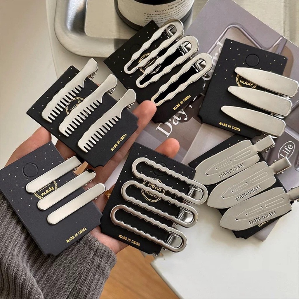 กิ๊บติดผม รูปทางต่างๆ หลากแบบสีเงิน มาใหม่