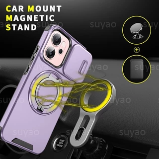 สําหรับOppo Reno 15F 15 Pro Max 14 F 14F 2025 เคสโทรศัพท์เกราะแหวนผู้ถือปลอกReno14F Reno14 Reno14Pro Reno15 Reno15F 13 13Fแม่เหล็กเลนส์ป้องกันกันกระแทกปกหลัง