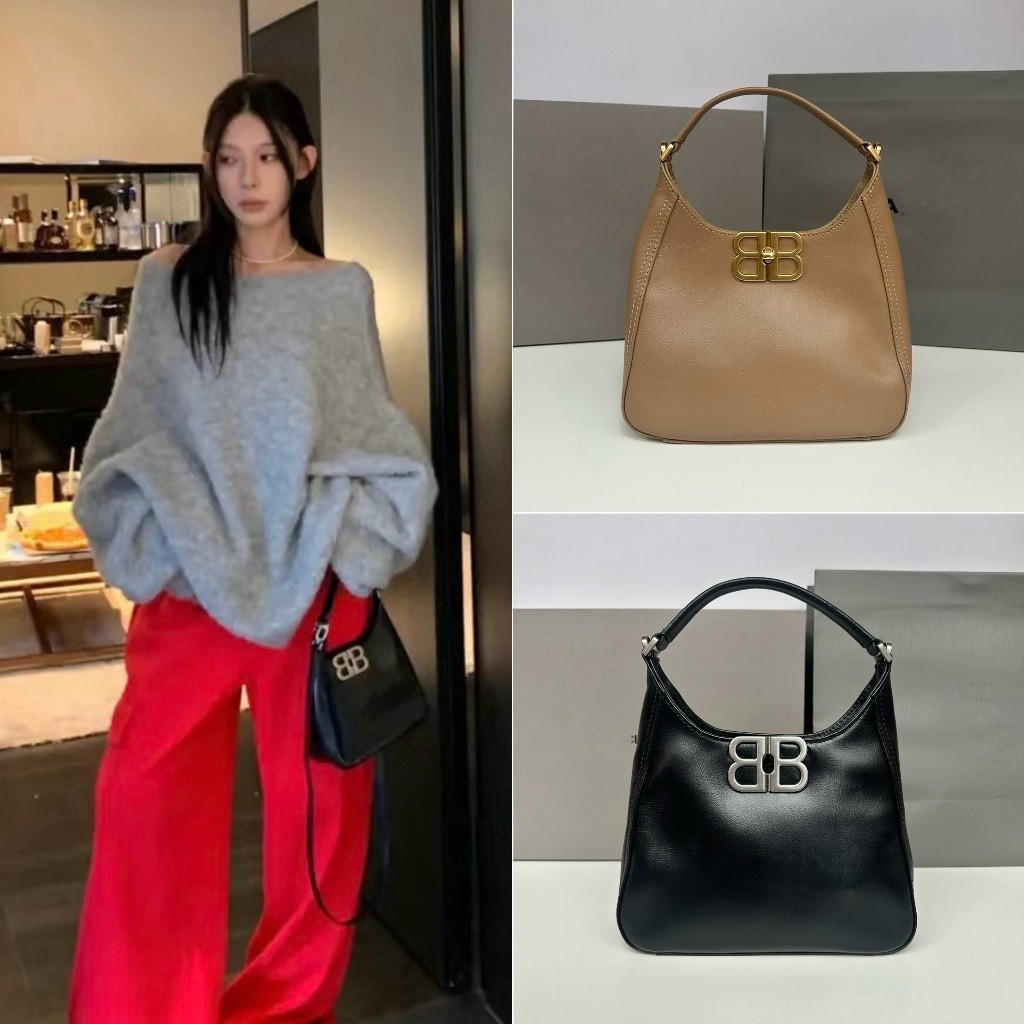 Pre order ราคา3200 BG hobo กระเป๋าถือ กระเป๋าสะพายข้าง หนังแท้ Size20*8*20cm