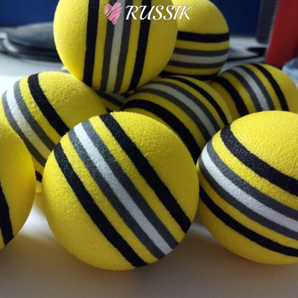 ลูกฝึกกอล์ฟ RUZSIK, ลูกบอลฟองน้ํา EVA EVA แบบโต้ตอบ, ขายร้อนสายรุ้งสีเหลืองสีฟ้าเคี้ยว Rattle ในร่ม
