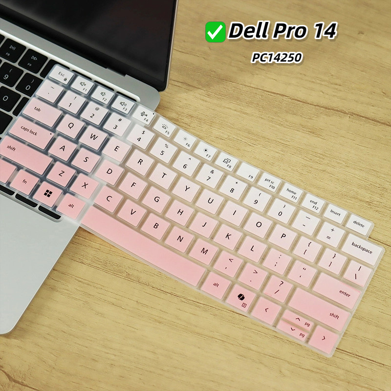 ฟิล์มคีย์บอร์ดสําหรับ Dell Pro 14 PC14250 ซิลิโคนแล็ปท็อปแป้นพิมพ์ Protector โน้ตบุ๊คผิวแป้นพิมพ์กัน