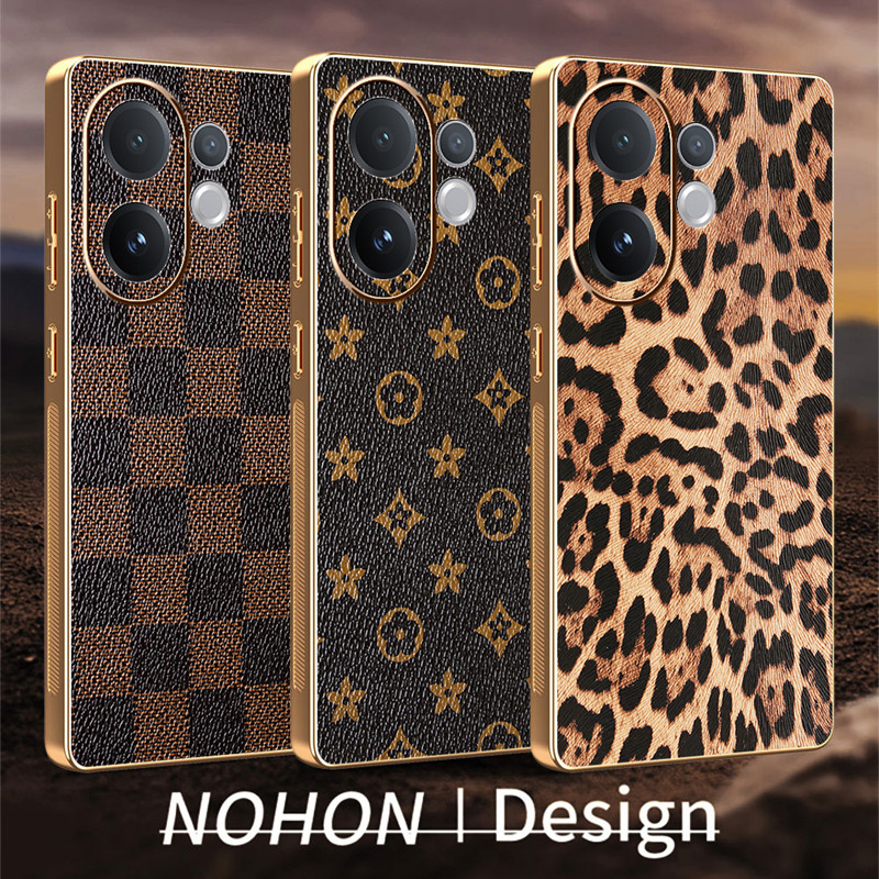 เคสโทรศัพท์หนังหรูหราสําหรับ วีโว่ Vivo V60 Lite X300 Pro 5G 4G Case ปลอกกันกระแทกชุบขอบปกหลังชุบขอบ
