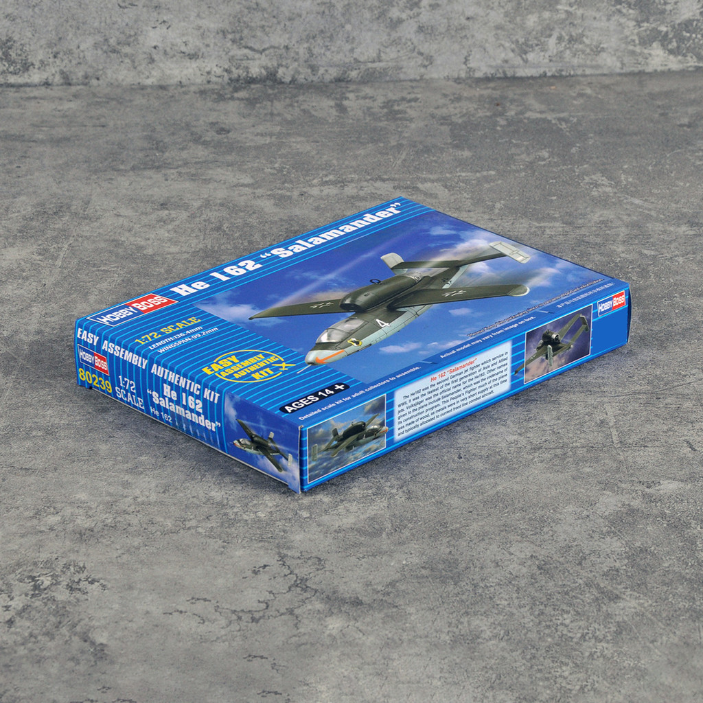 Trumpeter 80239 พลาสติก Static 1/72 ประกอบเครื่องบินรุ่นเครื่องบิน He162 Salamander Jet Fighter