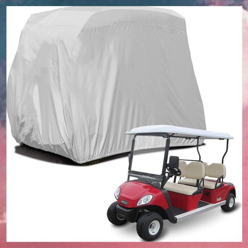 (XAVS)4 ฝาครอบรถกอล์ฟโดยสาร 210D Oxford กันน้ํากันฝุ่นหลังคา Rain Cover สําหรับ EZ GO, Club Car,
